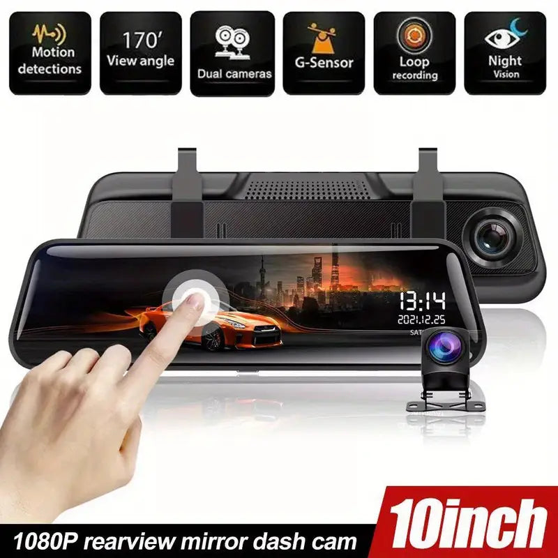 Lazemont™ | 1080P HD Car DVR – Dual Cameras, Full Screen Streaming, Night Vision & Wide Angle