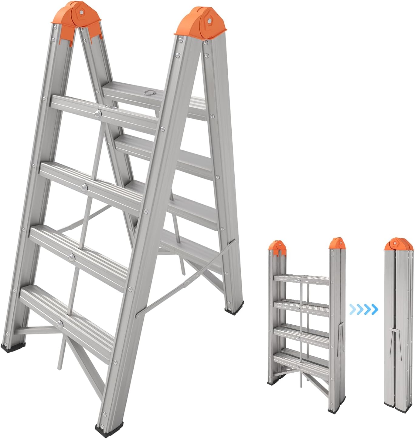 Lifton™ | Space-Saving Twin Front Step Ladder – Anti-Slip & Heavy-Duty