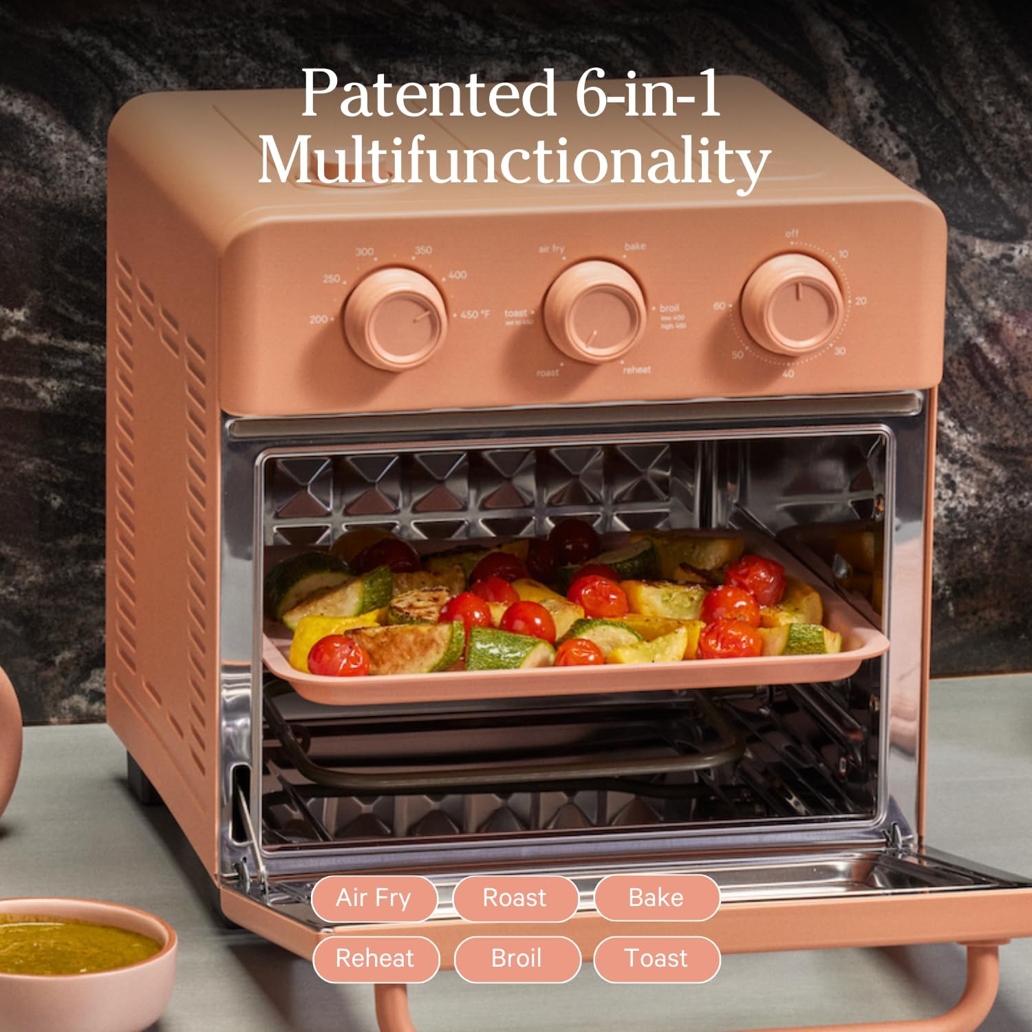 Thalira™ | Compact 6-in-1 Air Fryer & Toaster Oven – Steam Infusion, Multifunctional for Quick Cooking