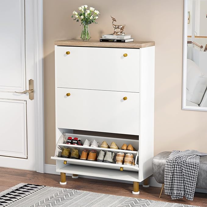 Stepwell™ | Freestanding Shoe Rack – Space-Saving 3 Drawer Cabinet