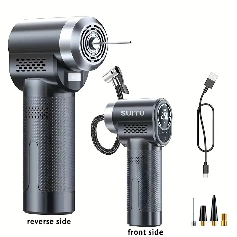 Brayden™ | Handheld Tire Inflator – Wireless, Pressure Gauge for Cars, Motorcycles, and Bicycles