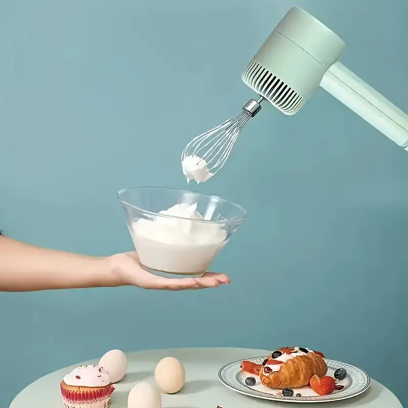 Mixella™ | 3-in-1 Electric Hand Blender with Chopper, Whisk & Milk Frother