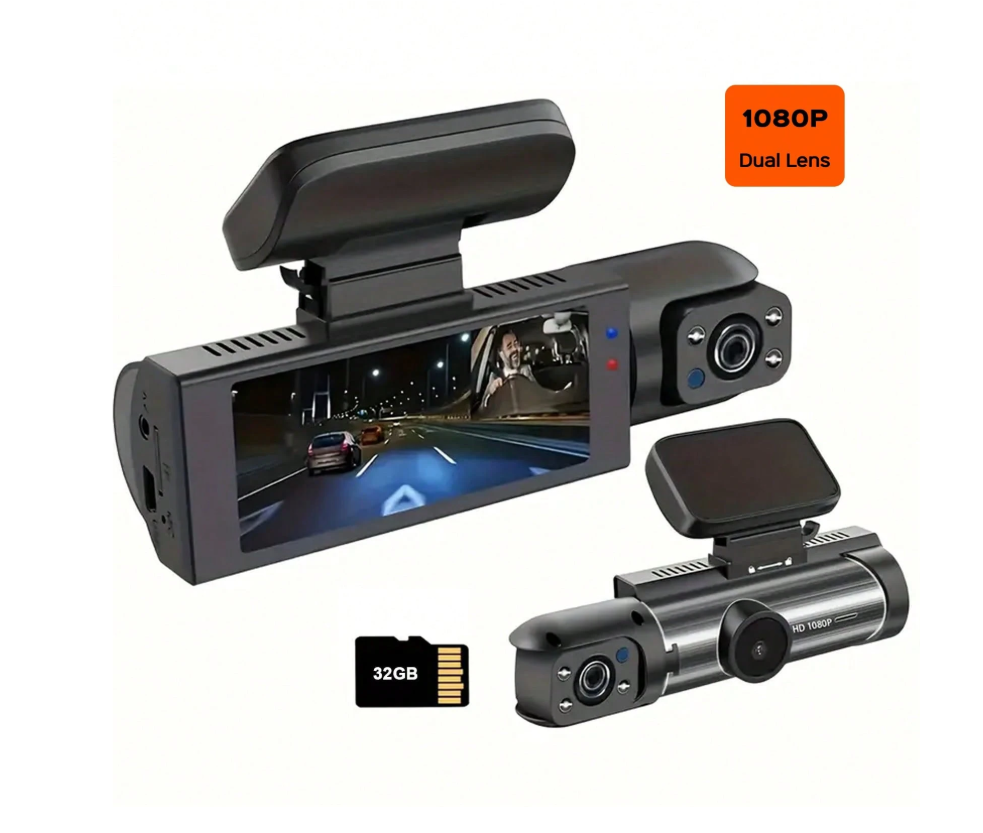 Optura™ | Smart WiFi Car Dash Cam – 1080P HD, Loop Recording, Night Vision