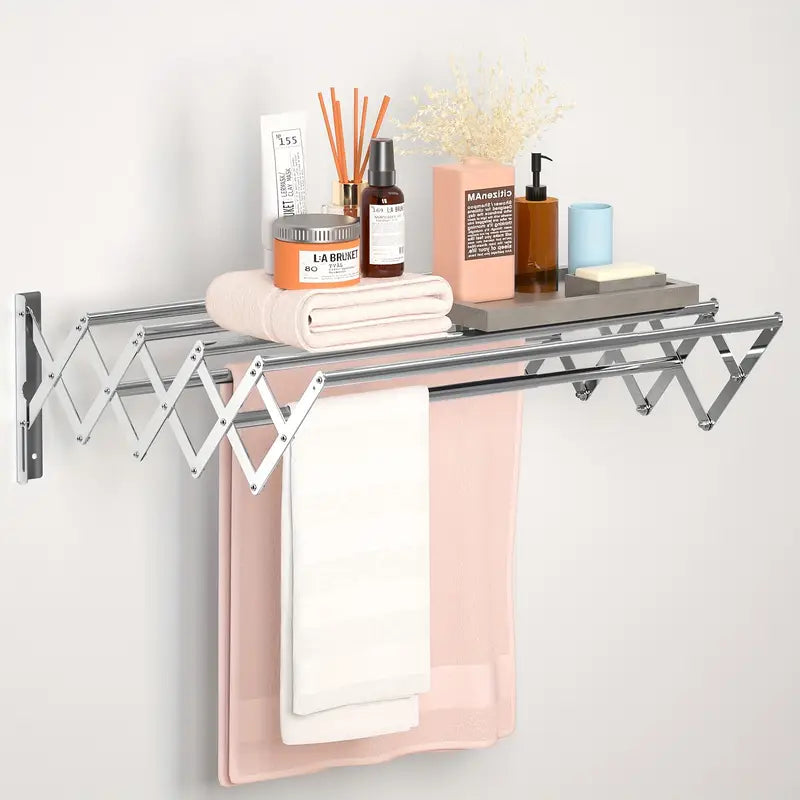 AirFlex™ | Retractable Drying Rod, Durable Steel, Window Frame, Foldable & Indoor-Friendly