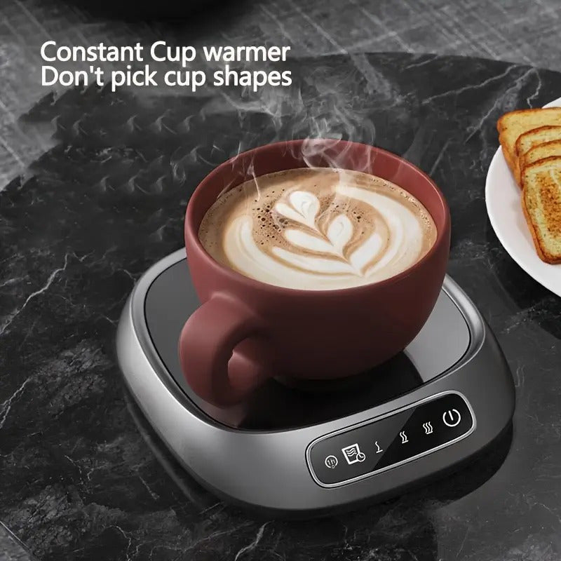 Heatron™ | Smart Drink Heating Pad, USB-Powered Coaster with 3 Heat Levels, for Coffee & Tea