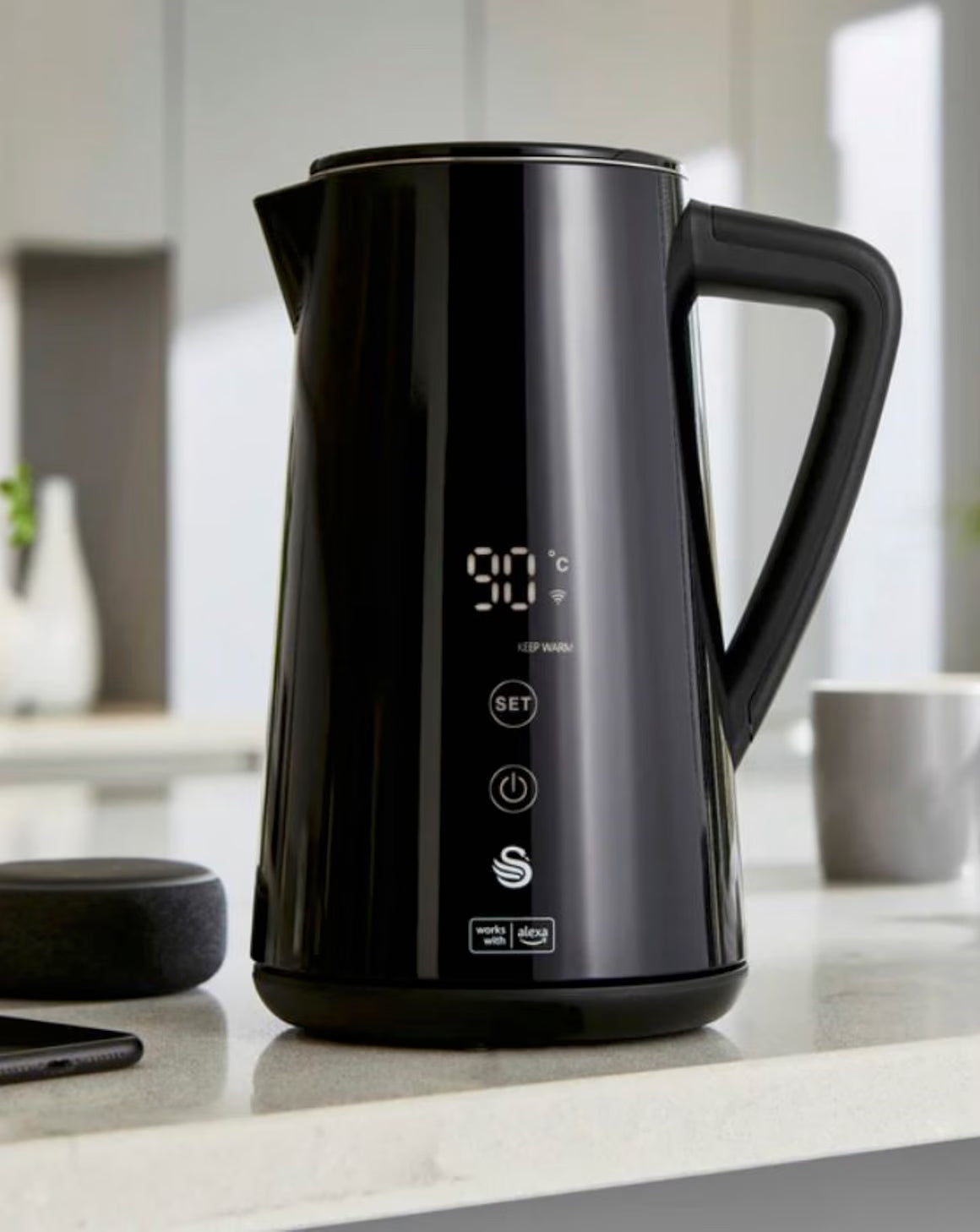 Hespera™ | Alexa Smart Kettle – LED Touch Display, Keep Warm Function, Stainless Steel Insulated